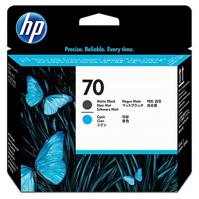 C9404A HP No. 70 Ink Printhead - Matte Black and Cyan