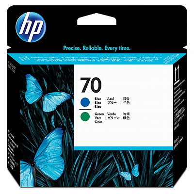 C9408A HP No. 70 Ink Printhead - Blue and Green