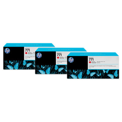 B6Y32A HP No. 771 Chromatic Red 3 Ink Multipack 775ml x 3 for HP Z6200