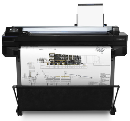 CQ890C HP Designjet T520 24" Wi-Fi Large Format CAD Printer