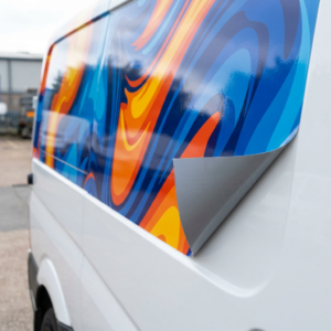 Gloss Vinyl with Air Egress Printed Vinyl on van