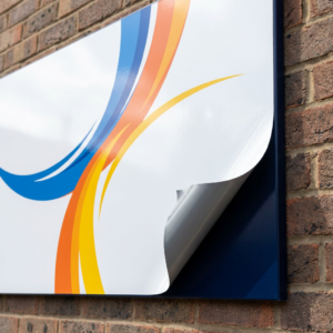 Grey Backed Vinyl Placed on Sign